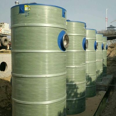 Good price วัสดุสถานีปั๊มระบายน้ําระบายน้ําแบบบูรณาการแบบ Precast บน FRP ด้วยลิฟท์และท่อ ออนไลน์